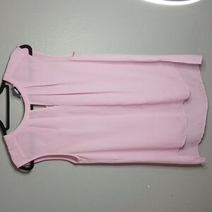 CeCe‎ Pink Sleeveless Pleated Tank Top